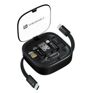 Portronics Snapcase 2 60W Multifunctional Fast Charging Data Cable Kit With Retractable