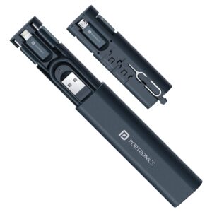 Portronics Snapcase 3 60W Multifunctional Fast Charging Data Cable Kit, Conversion