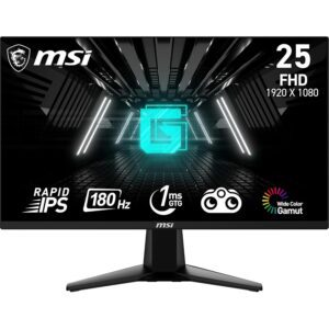 MSI G255F 24.5 Inch FHD Gaming Monitor - 1920 x 1080 Rapid IPS Panel, 180 Hz / 1ms (GtG), 99% sRGB